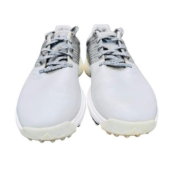 Adidas Adipower‎ 4orged Spiked Golf Shoe Men's US 9 White Gray Round Toe F34192 - Picture 4 of 9